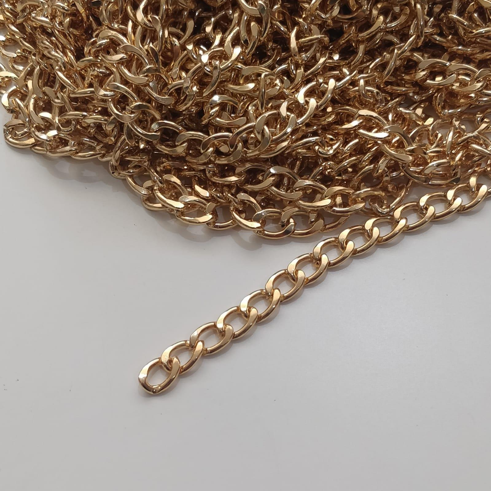 Metal Çanta Zincir 9 Mm 1 Metre Altın
