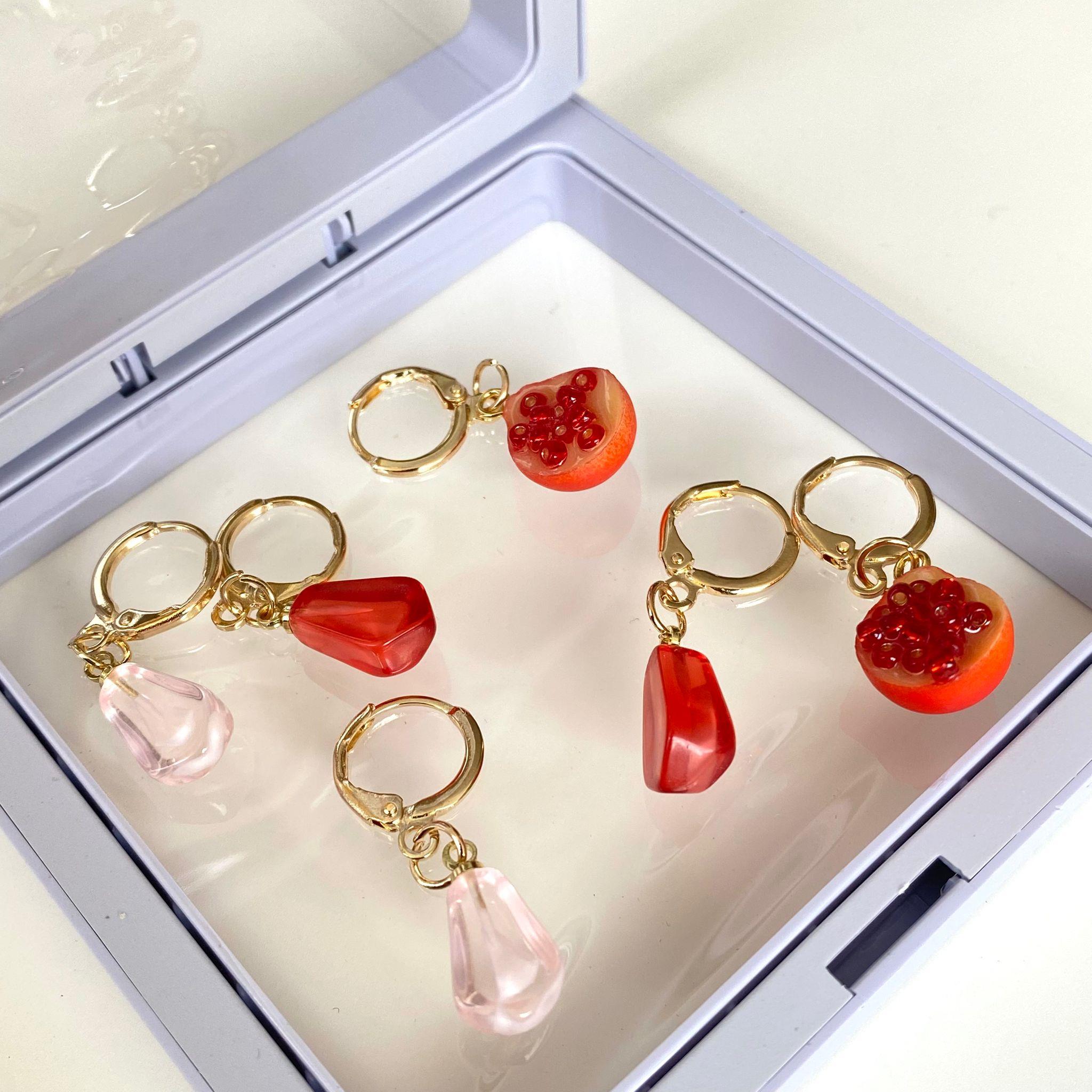 Metal Damla Taşlar Figürlü İlmek Bekletme Broş Seti