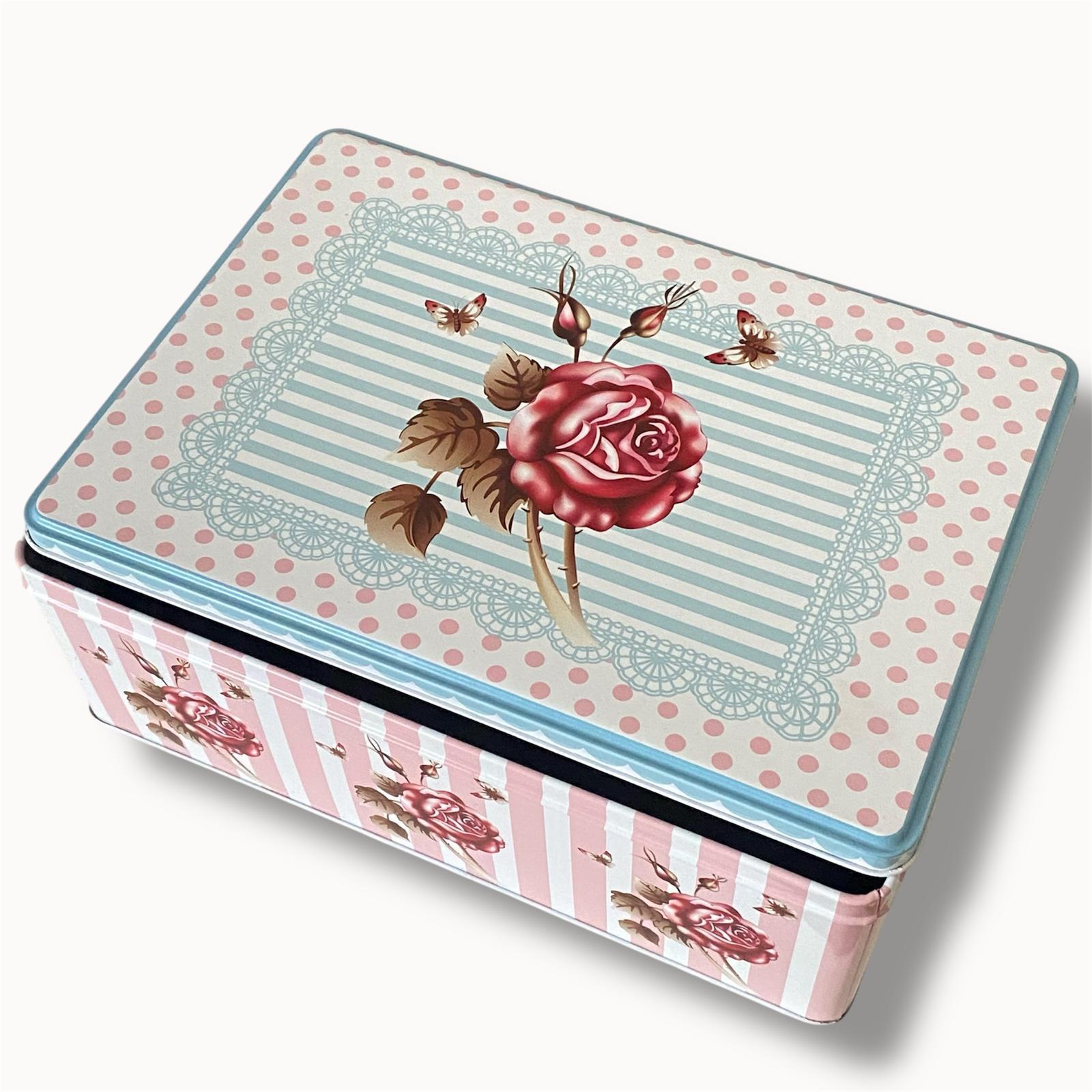 Metal Kutu Dikdörtgen, Malzeme, Hediyelik, Takı, Dikiş ve Hobi Kutusu ''D'' Model *26 Cm *18 Cm *8 Cm 