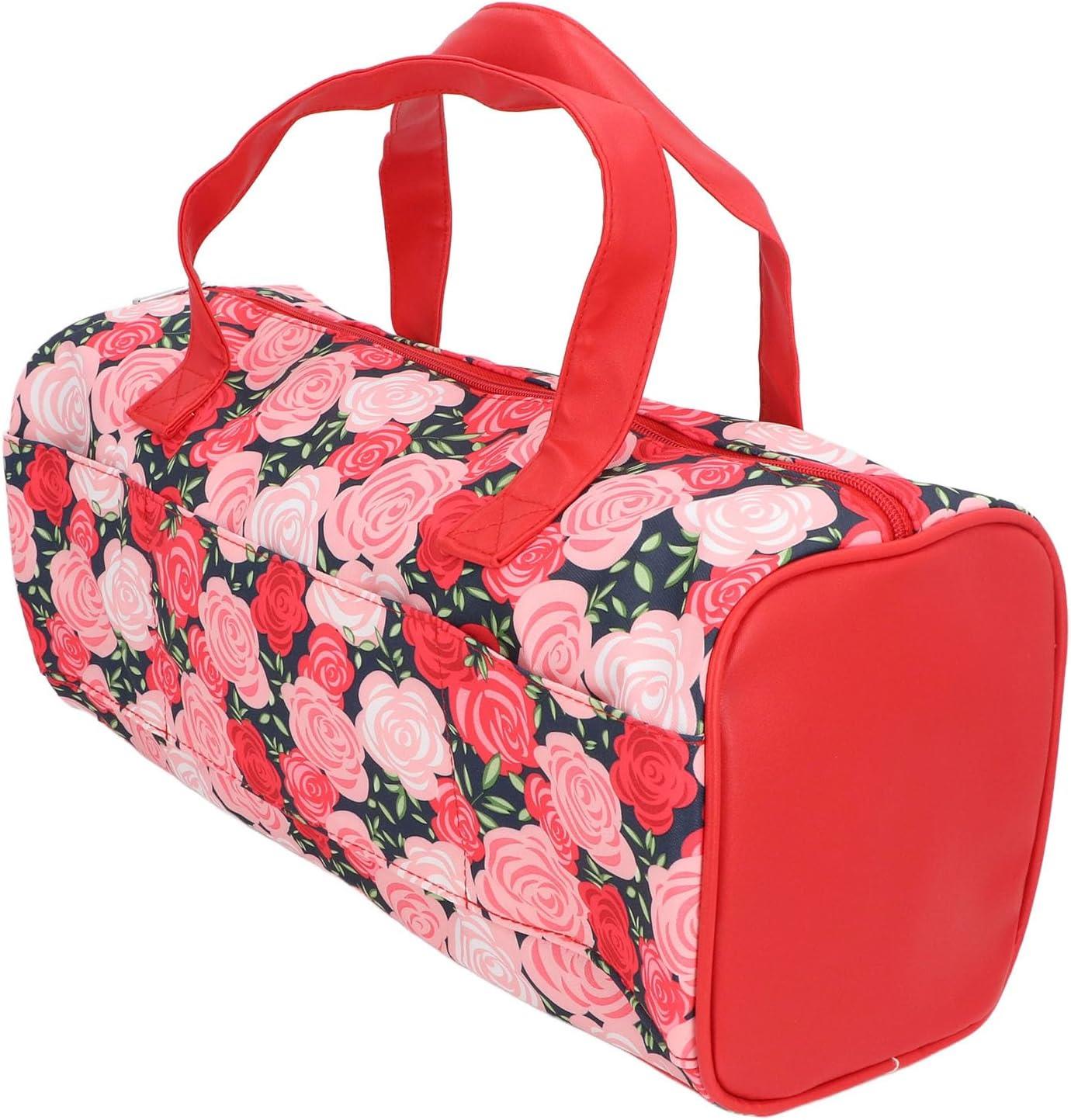 Örgü Çantası, Çok Amaçlı Çanta, Organizer Çanta | Kırmızı Gül Desenli LE 44