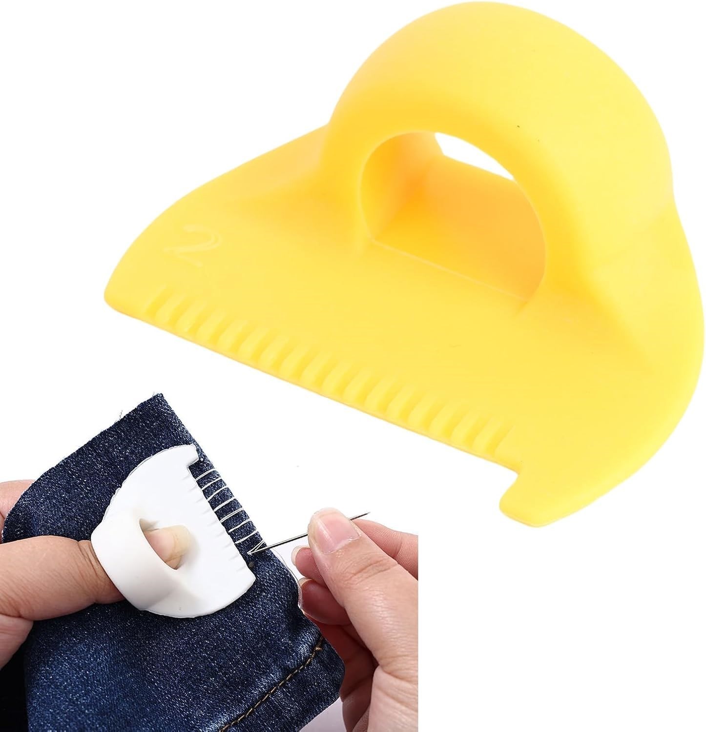 Parmakl Koruyucu Dikiş Hizalama Aparatı-Yüksük Sarı