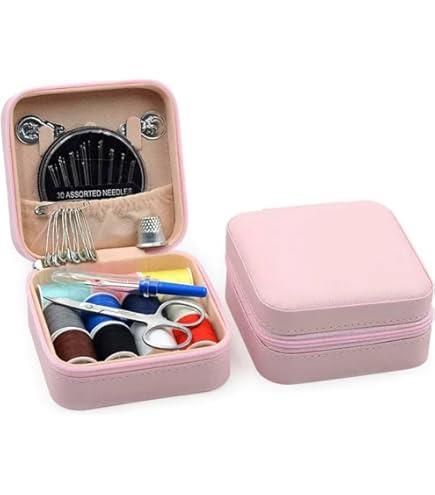 Pembe Çanta Dikiş İplikleri Ve Dikiş Malzemesi Seti 29279