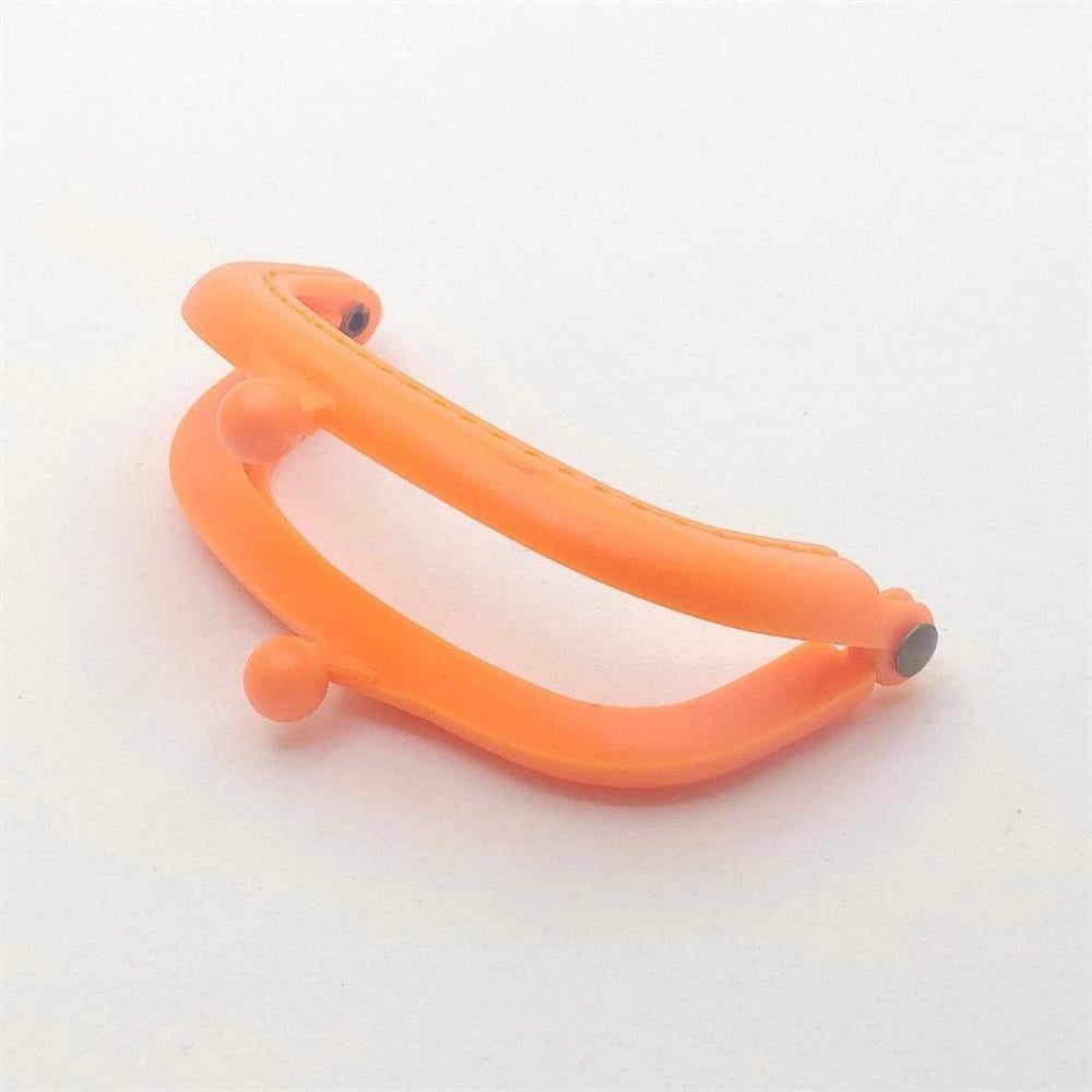 Plastik Cüzdan Klipsi 8 Cm Turuncu