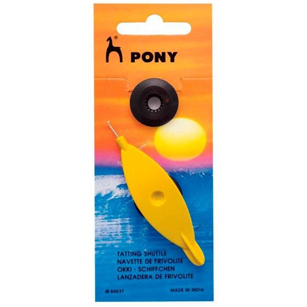 Pony Tığlı Oya Mekiği 60637 | Sarı Renk