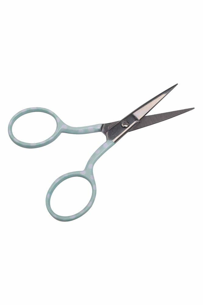 Puantiye Desenli Nakış Makası Cam Göbeği 9 Cm