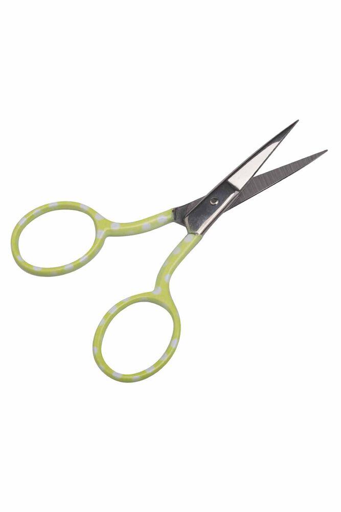 Puantiye Desenli Nakış Makası Yeşil 9 Cm