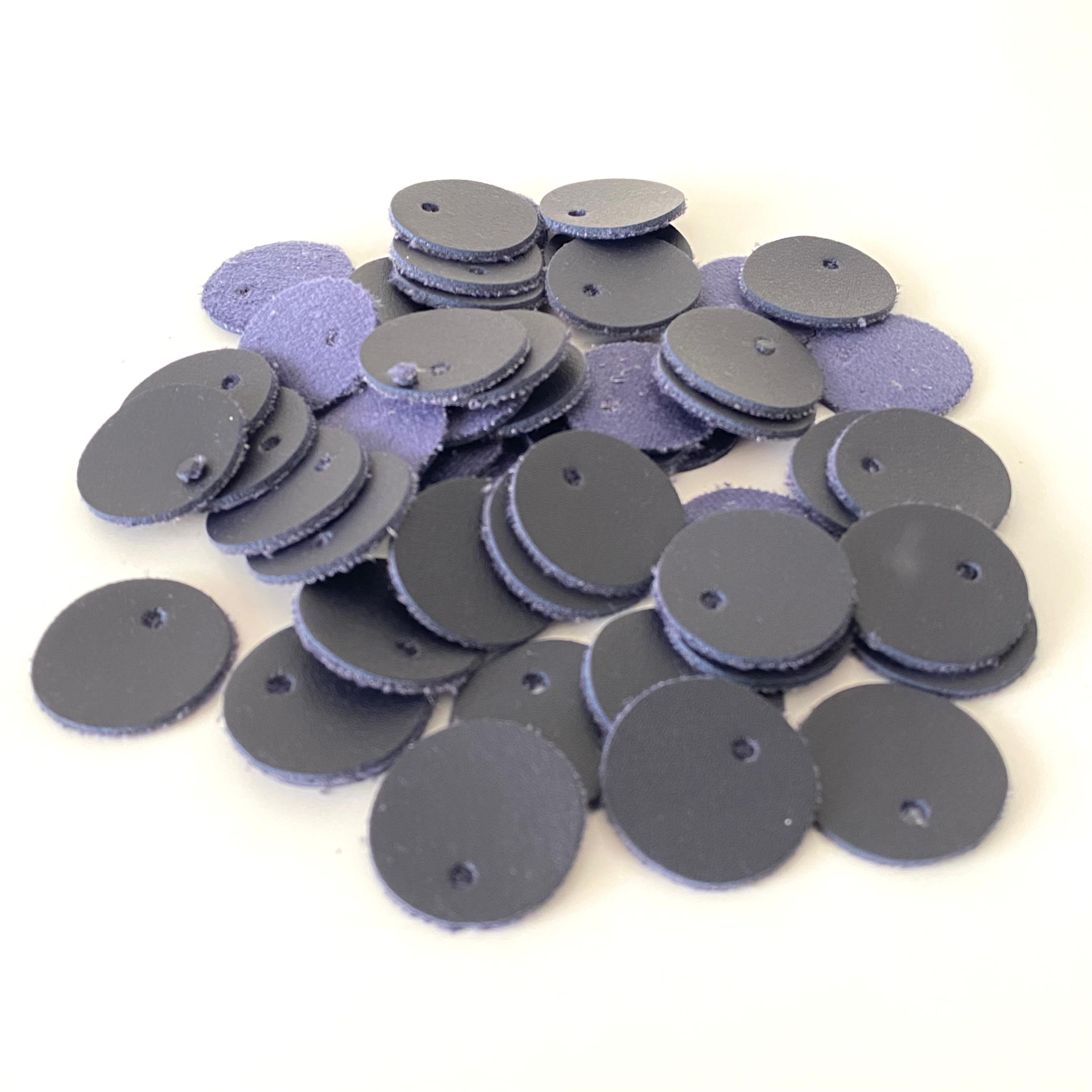 Suni Deri 2.5 Cm Çanta Ve Aksesuar Pullu Lacivert ( 100 Adet )