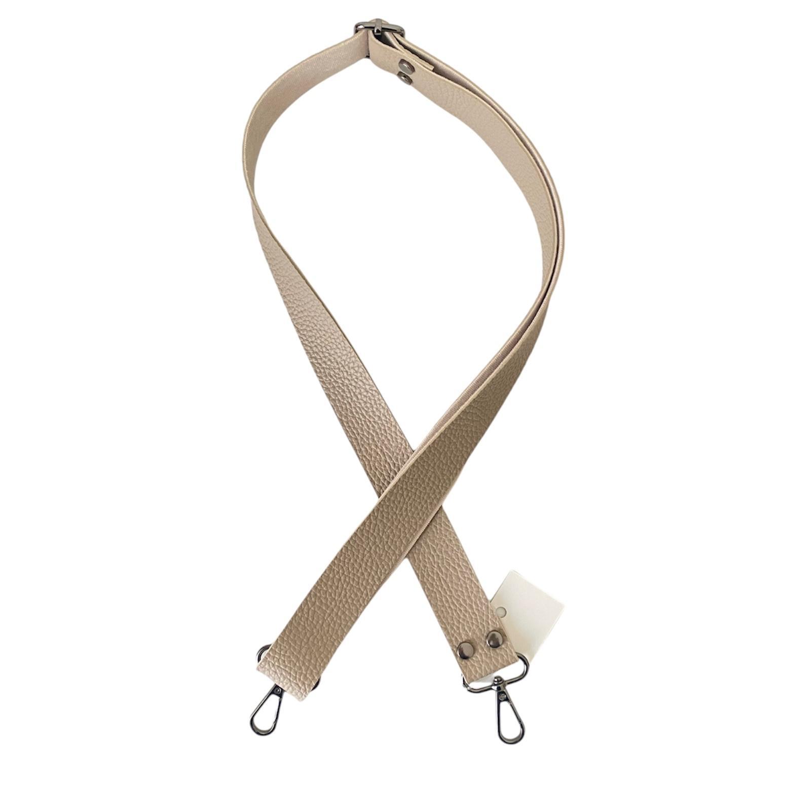 Sürgü Tokalı Ayarlanabilir Çanta Askısı 135 cm* 3 Cm Taş Renk Krom Kancalı