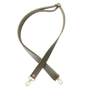 Sürgü Tokalı Ayarlanabilir Çanta Askısı 135 cm* 3 Cm Haki Renk Altın Kancalı