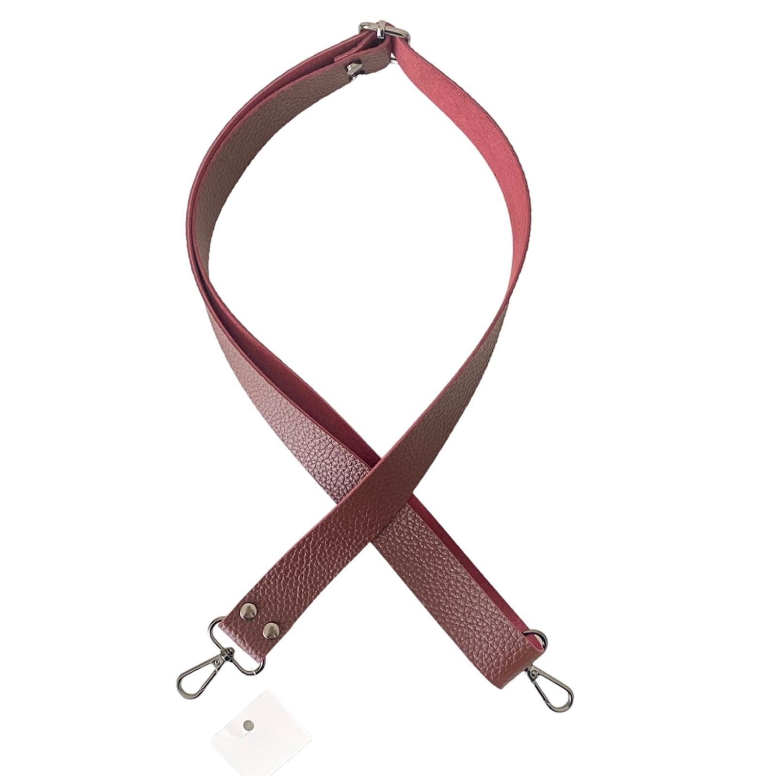 Sürgü Tokalı Ayarlanabilir Çanta Askısı 135 cm* 3 Cm Bordo Renk Krom Kancalı