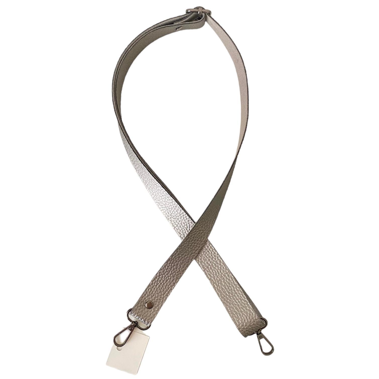 Sürgü Tokalı Çanta Askısı 135 cm* 2.5 Cm Gümüş Renk Krom Kancalı