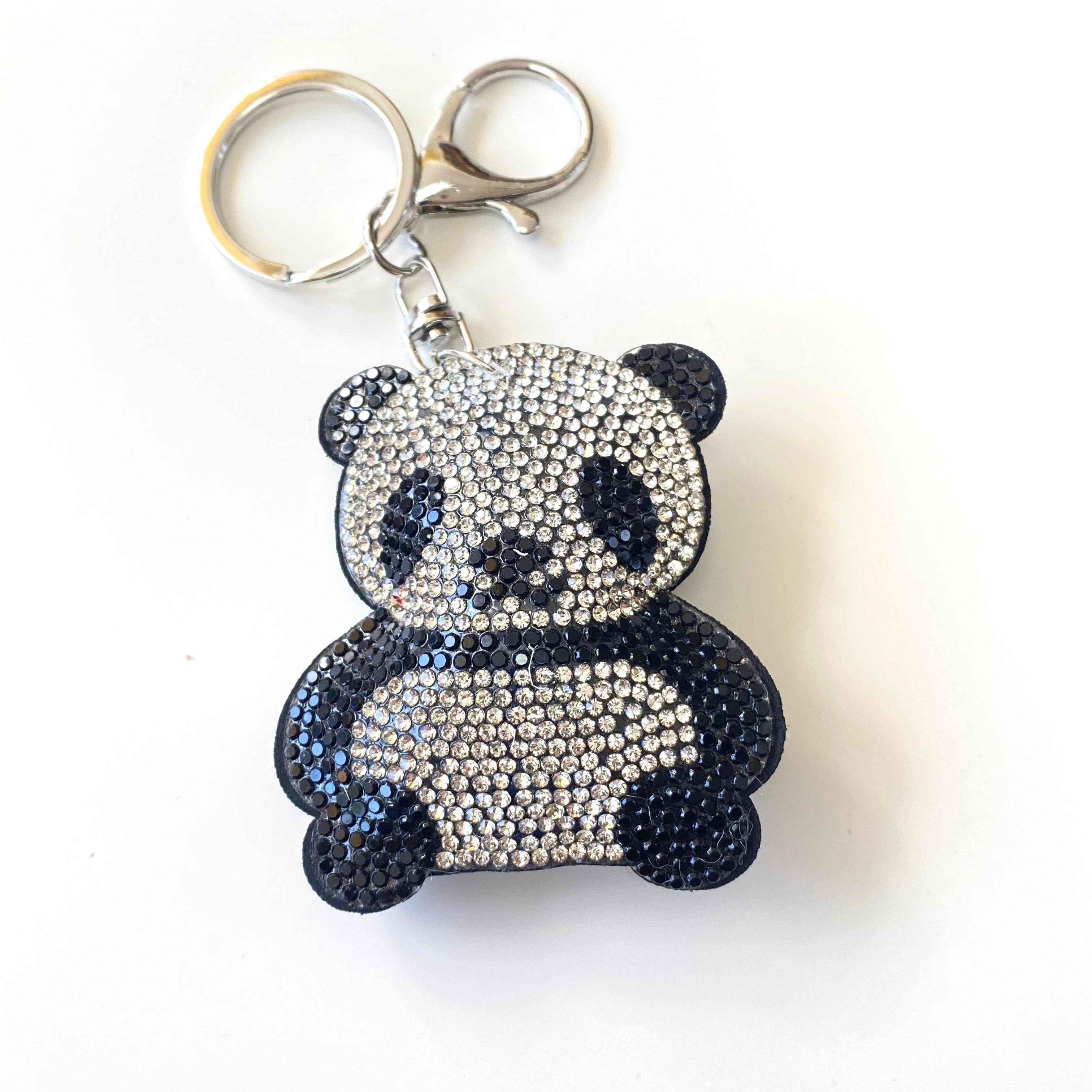 Taşlı Anahtarlık Ve Çanta Charmı Panda