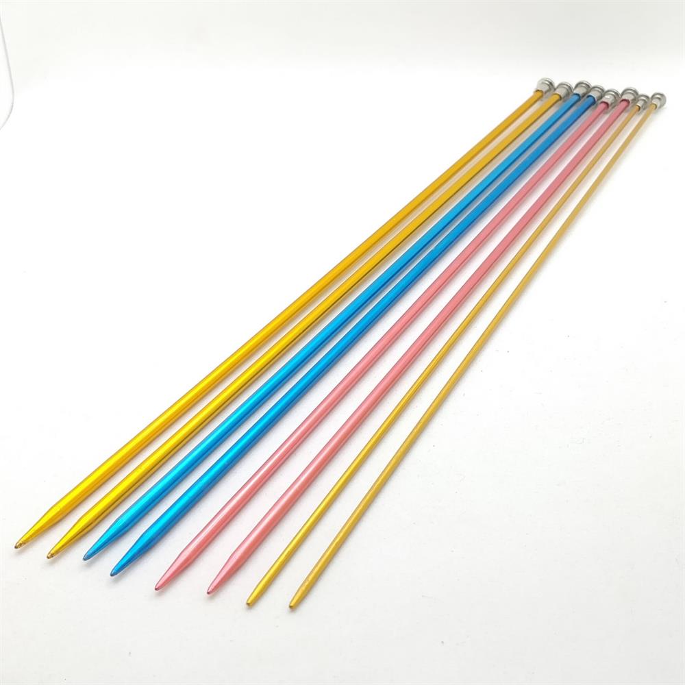 Yabalı Renkli Alüminyum 4' lü Şiş Seti 35 Cm | 3 - 3,5 - 4 - 4,5 