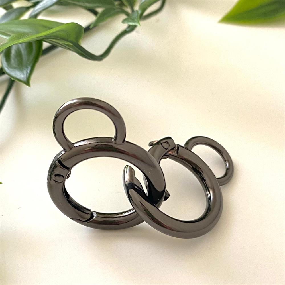 Yaylı Çanta Halkası Kancalı | Krom