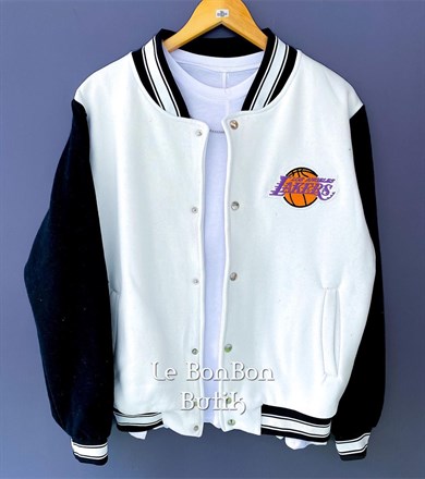 Lakers Oversize Beyaz Kolej Ceket