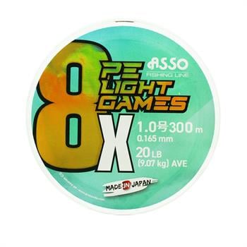 İp ve Örgü Misinalarisinde ASSOmarkalı Asso 8X Light Games PE 8 Örgü Spin İp Misina 300mt Multicolorürünü detaylı olarak  inceleyin.