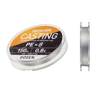 GOSEN Ansver Casting PE8 150 Mt Fine Silver Örgü İp Misina