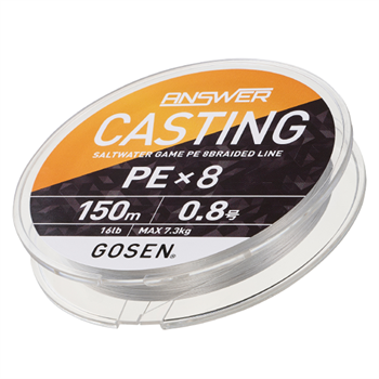 GOSEN Ansver Casting PE8 150 Mt Fine Silver Örgü İp Misina
