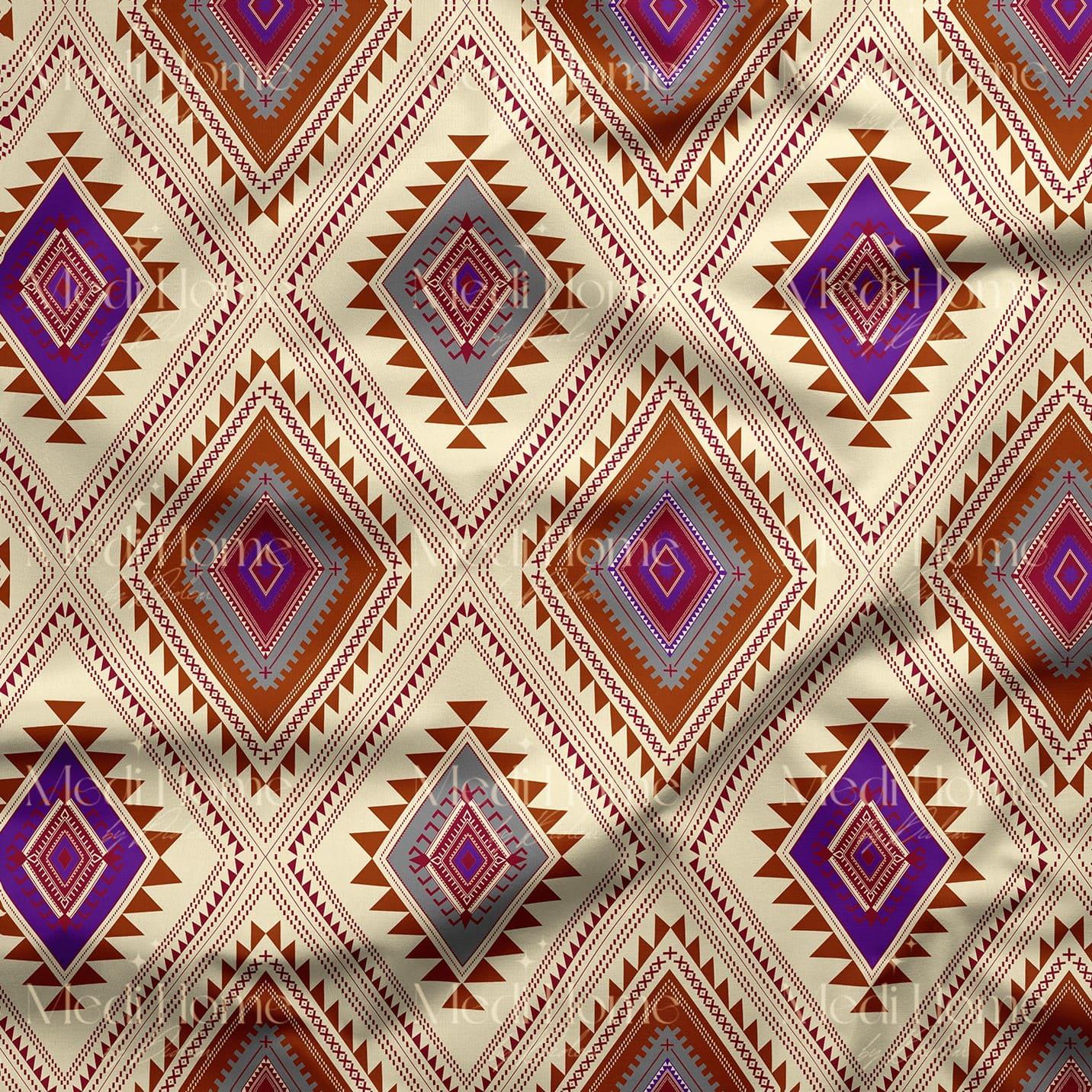 Anadolu Rombunun Sıcak Ritmi Dijital Baskılı Kumaş