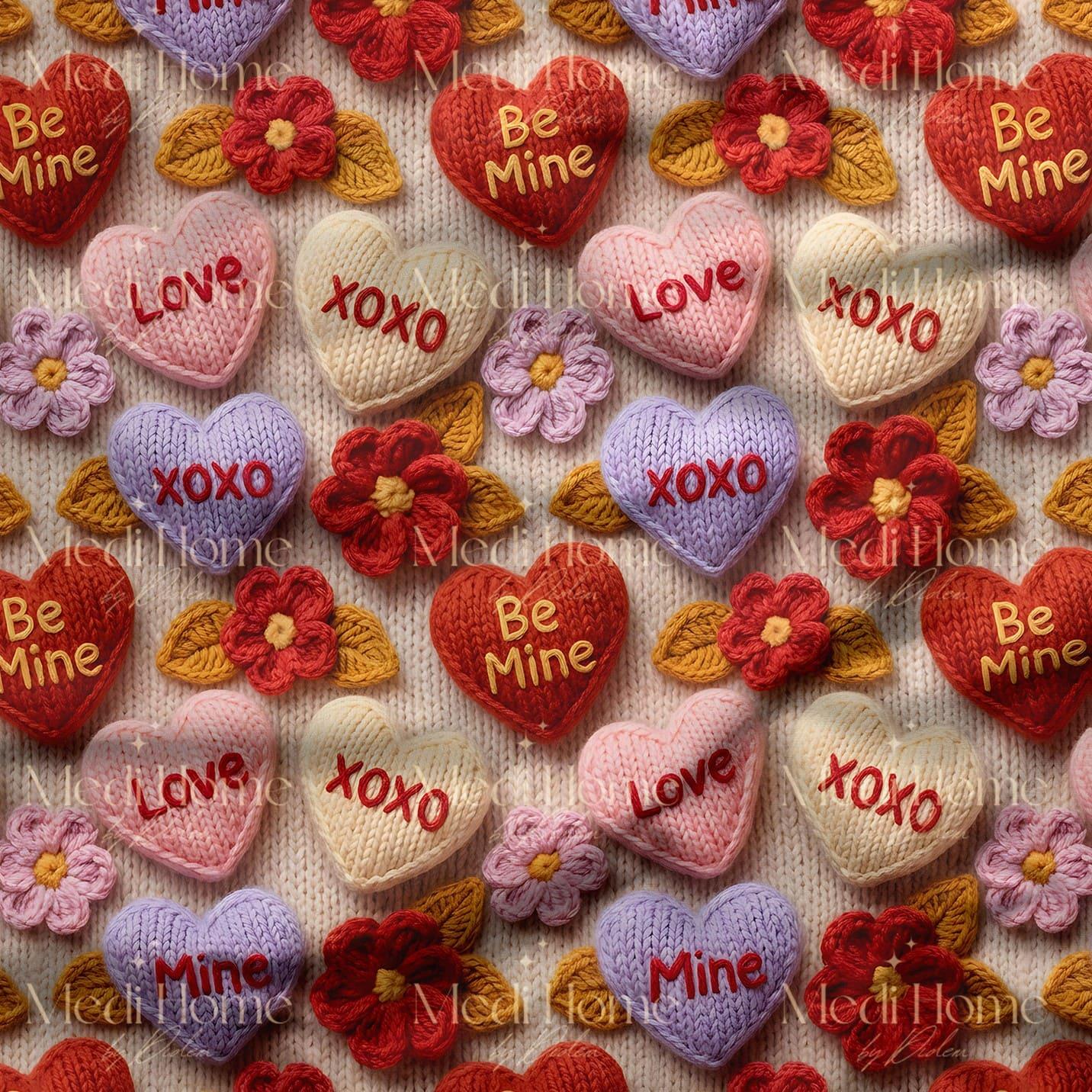 Aşkın Kelimeleri Dijital Baskılı Kumaş