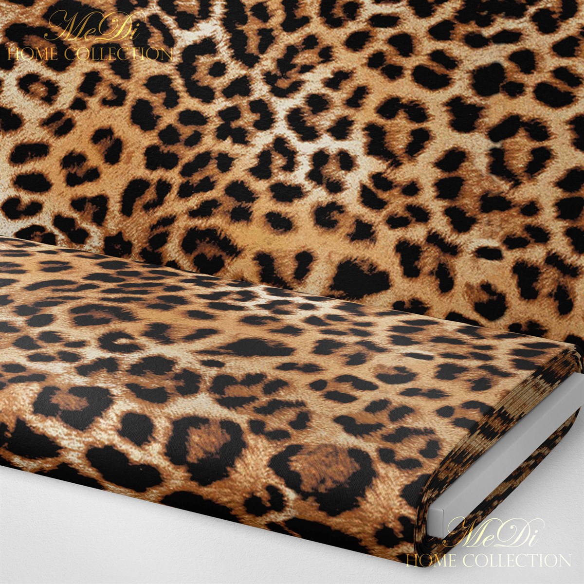 Canlı Renkli Leopar Desenli Dijital Baskılı Kumaş