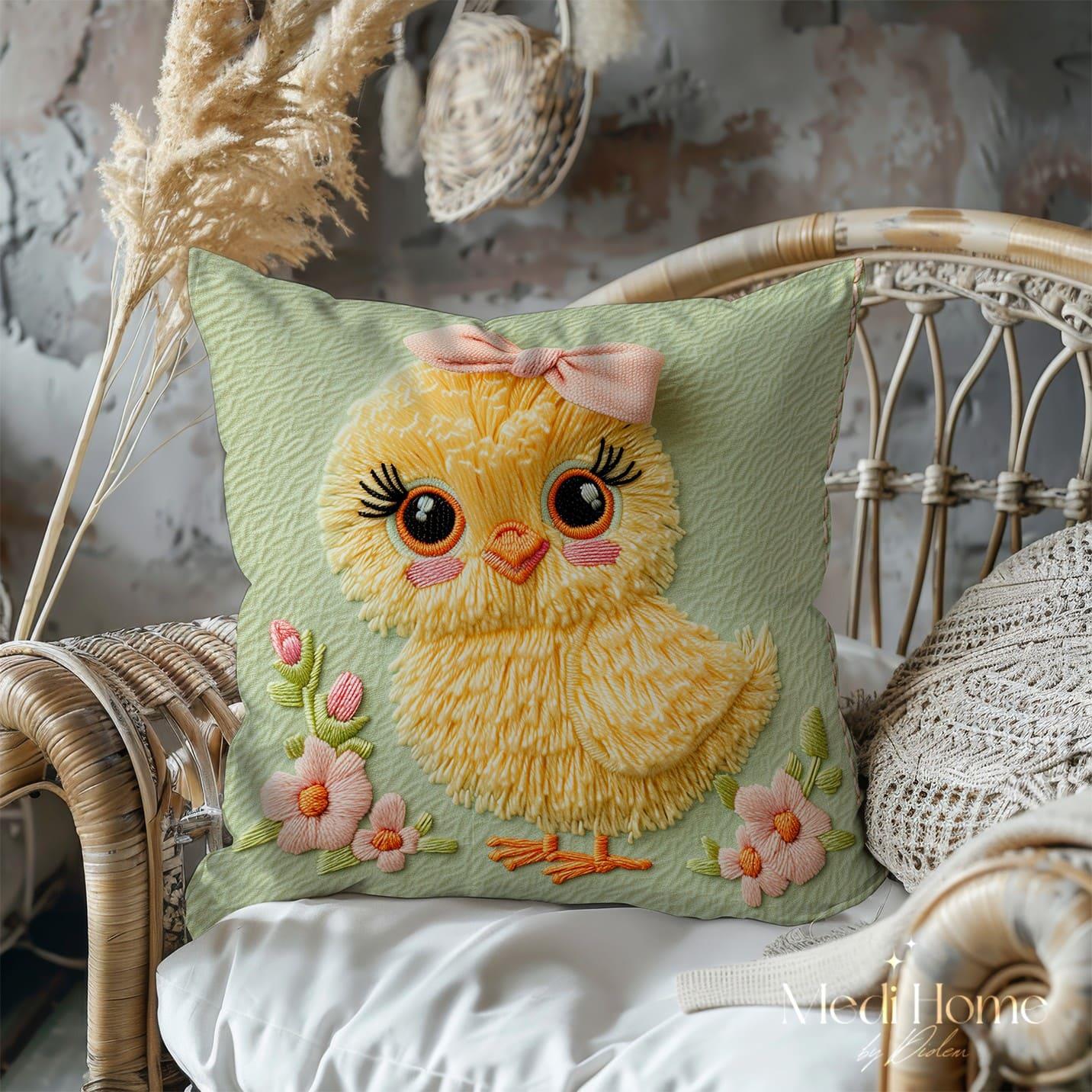 Fiyonk Tokalı Sevimli Civciv 3'lü Pano Kumaşı