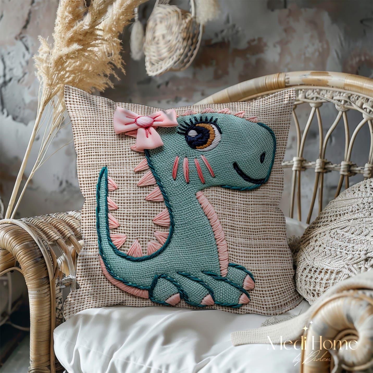 Fiyonk Tokalı Sevimli Dino Masalı 3'lü Pano Kumaşı