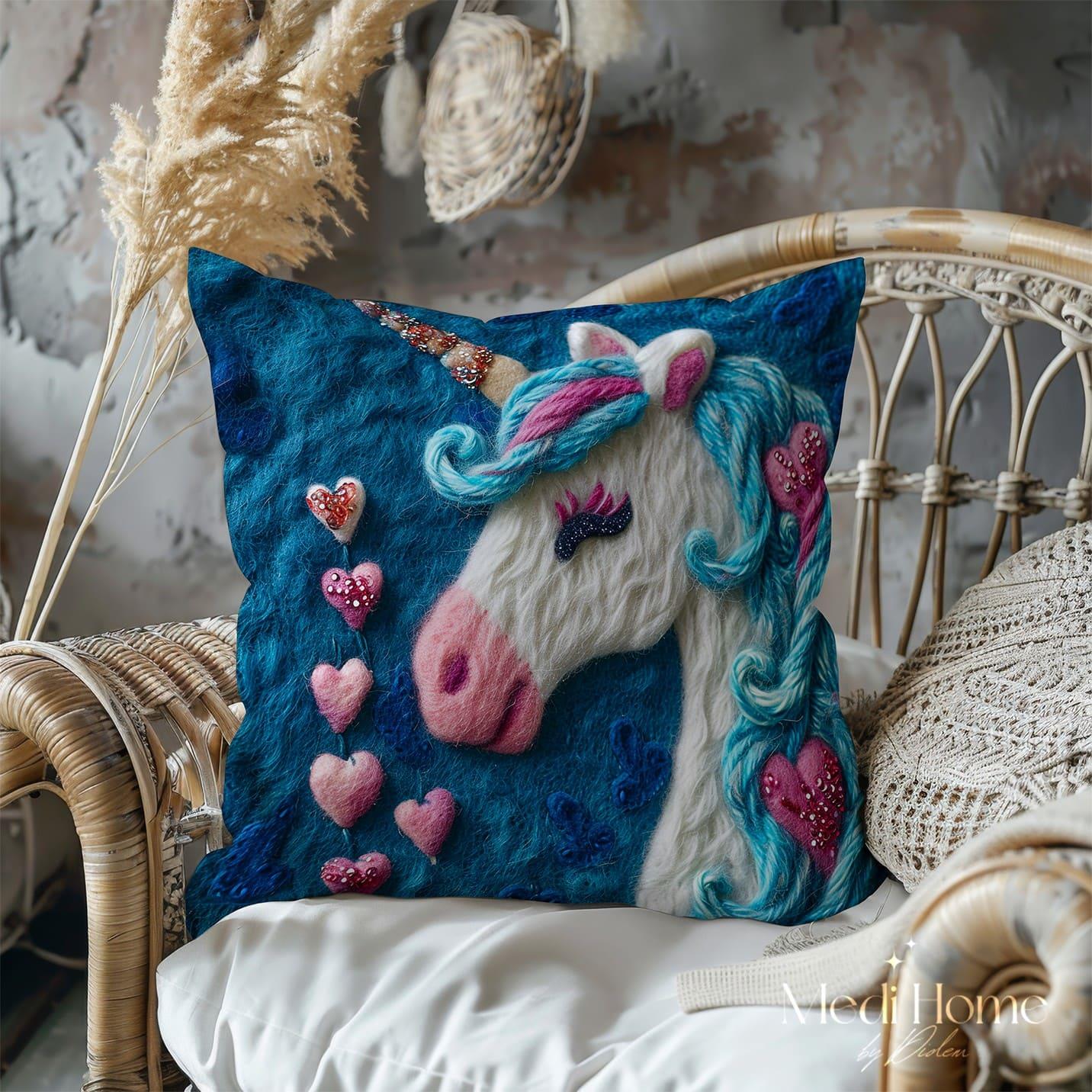 Masalın Kalbinde Unicorn 3'lü Pano Kumaşı