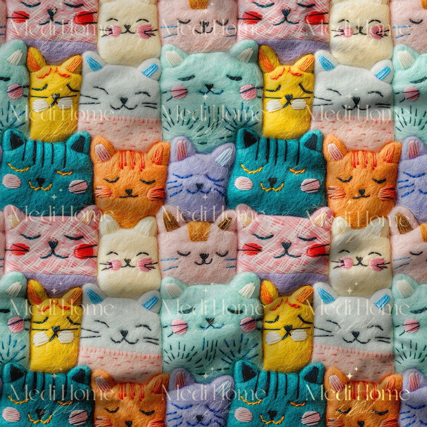 Pastel Pati Rüyası Dijital Baskılı Kumaş