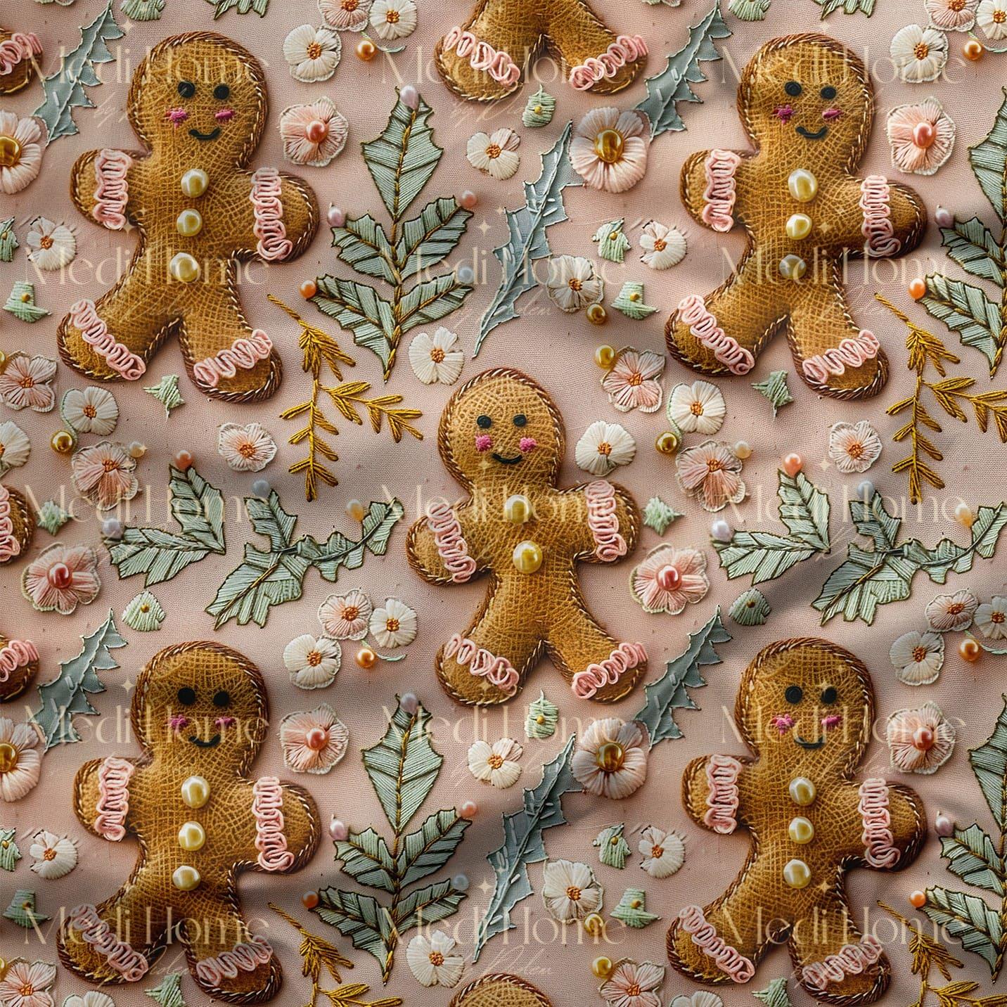 Pudra Masalının Zencefilli Gülüşü – 3D Gingerman Dijital Baskılı Kumaş
