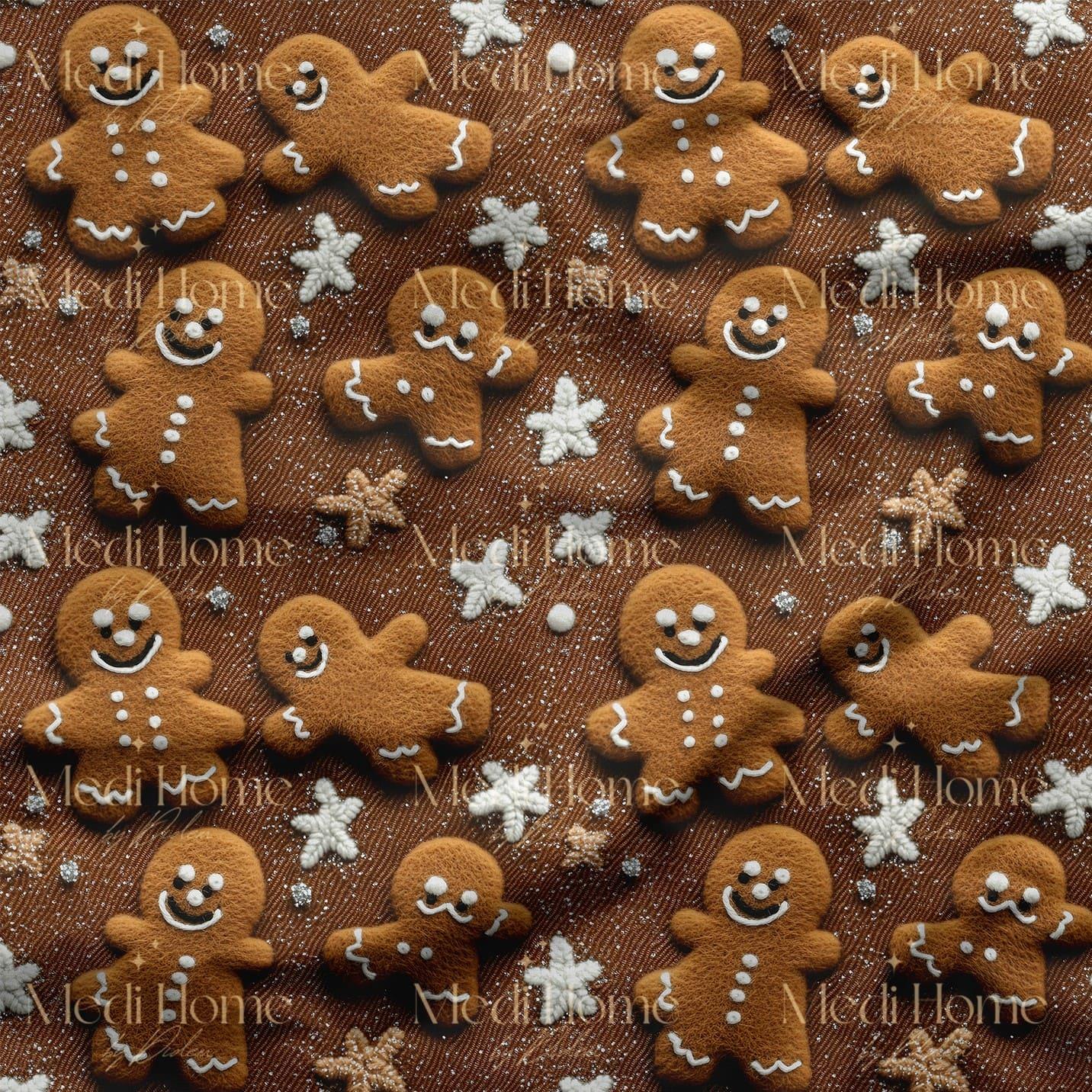 Zencefil Adamların Tatlı Dansı Dijital Baskılı Kumaş