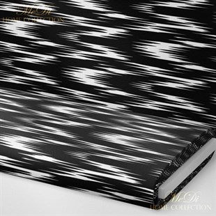 Siyah-Beyaz Geometrik Boyama Desenli Dijital Baskılı Kumaş