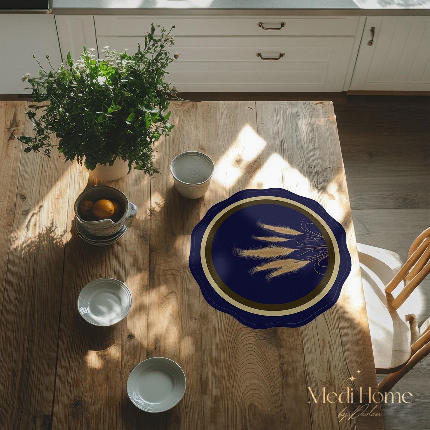 Altın Başakların Gecesi Dijital Baskılı 6'lı Supla Kumaş