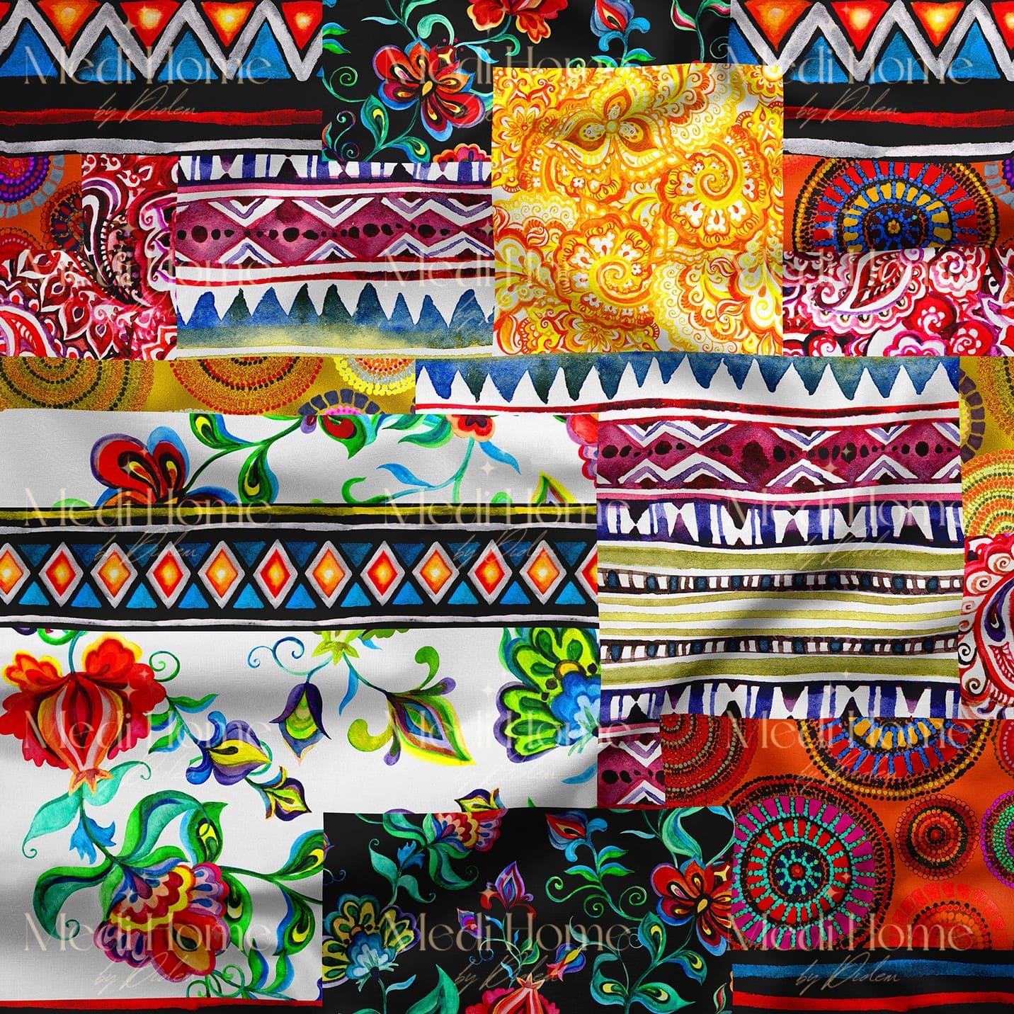 Anadolu Patchwork'un Sıcak Dokusu Dijital Baskılı Kumaş