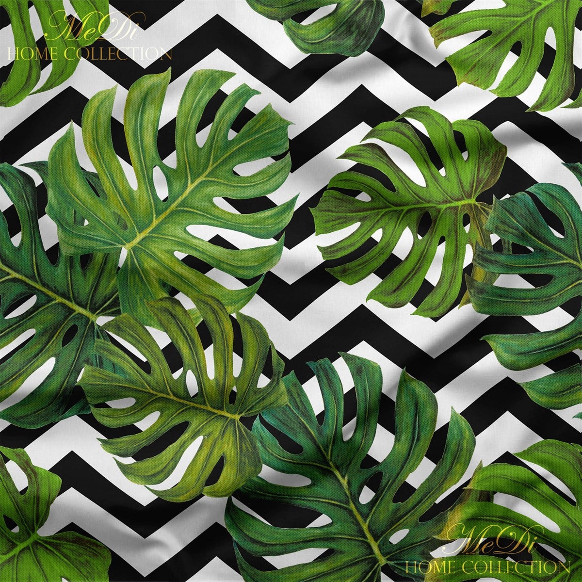 Devetabanı Zigzag Desenli Dijital Baskılı Kumaş