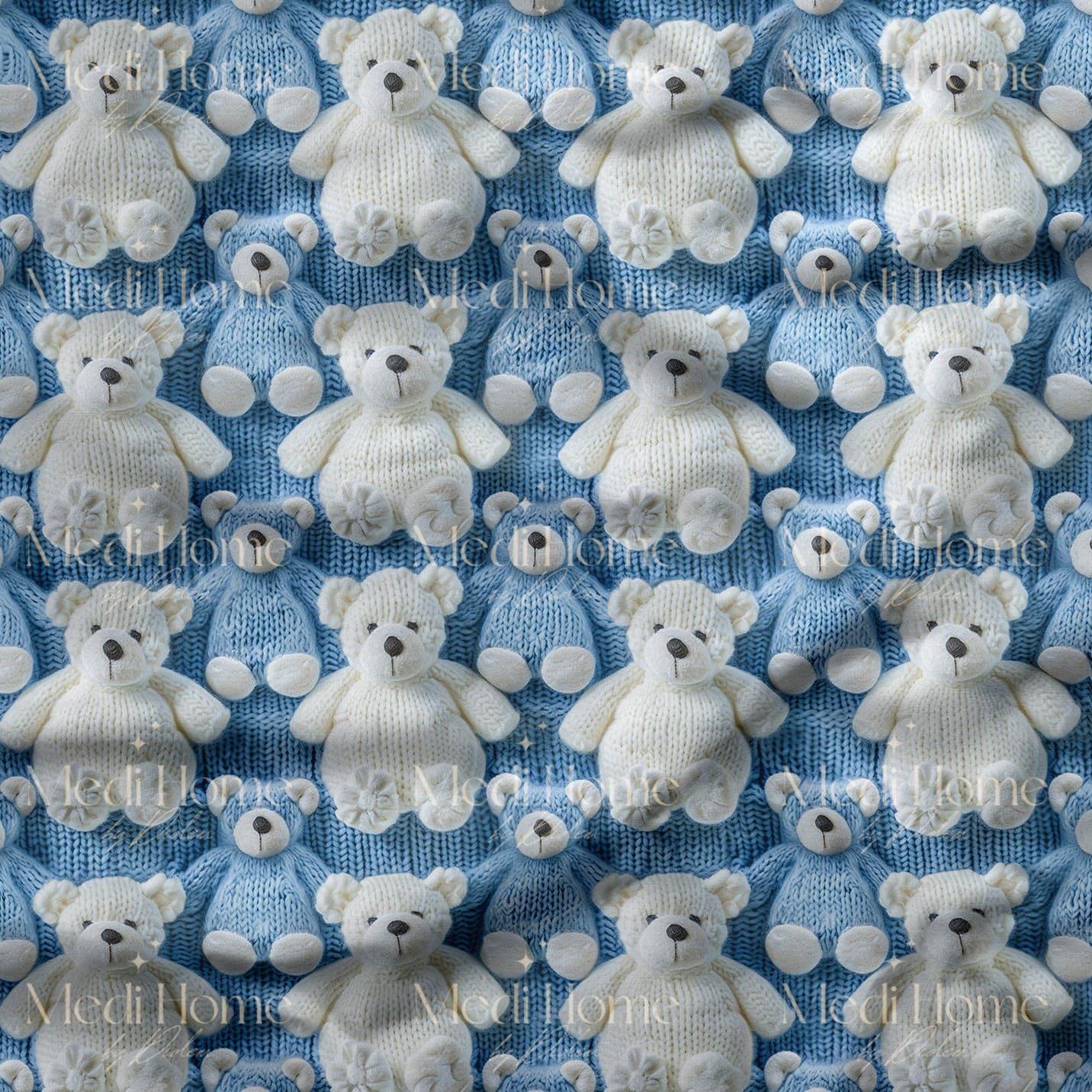 Dolgun Teddy Kucaklaşması Dijital Baskılı Kumaş
