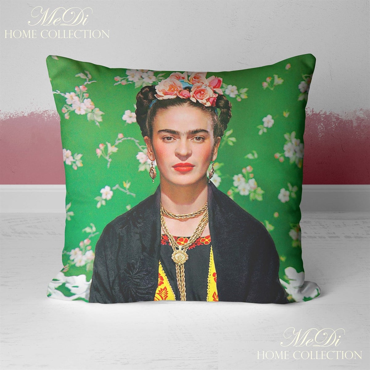 Frida Kahlo Desenli 3'lü Pano Kumaşı