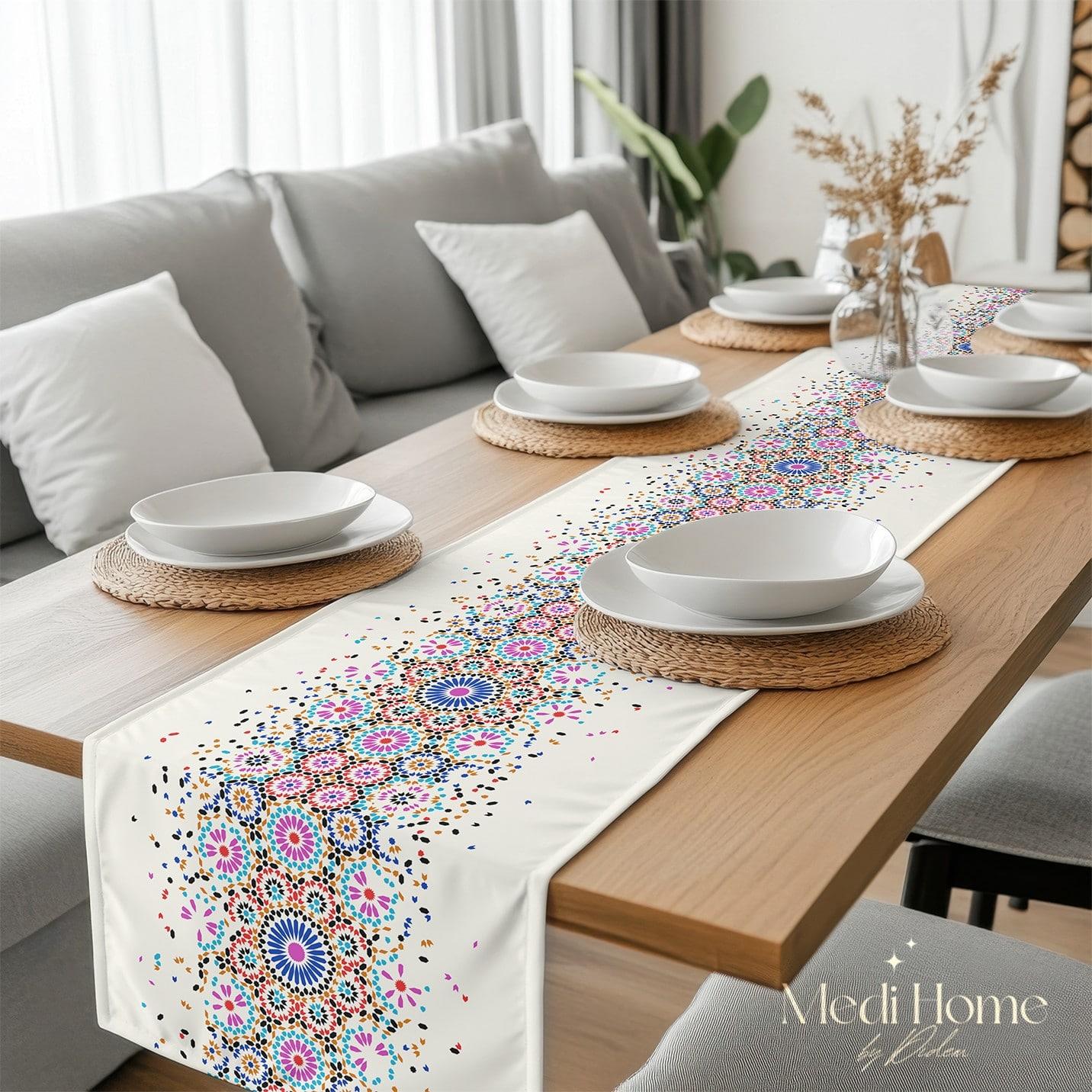 Mandala Rüyası Dijital Baskılı Runner Kumaş