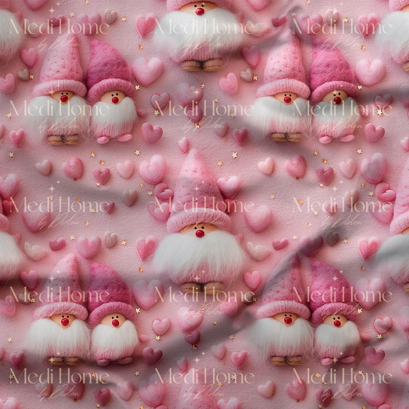 Pembe Cücelerin Kalp Masalı Dijital Baskılı Kumaş