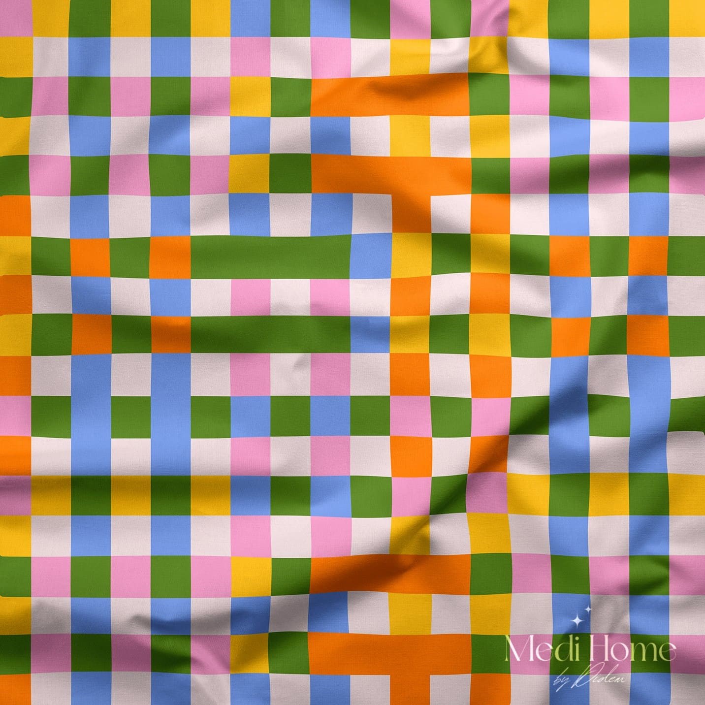 Renk Patlamalı Patchwork Dijital Baskılı Kumaş