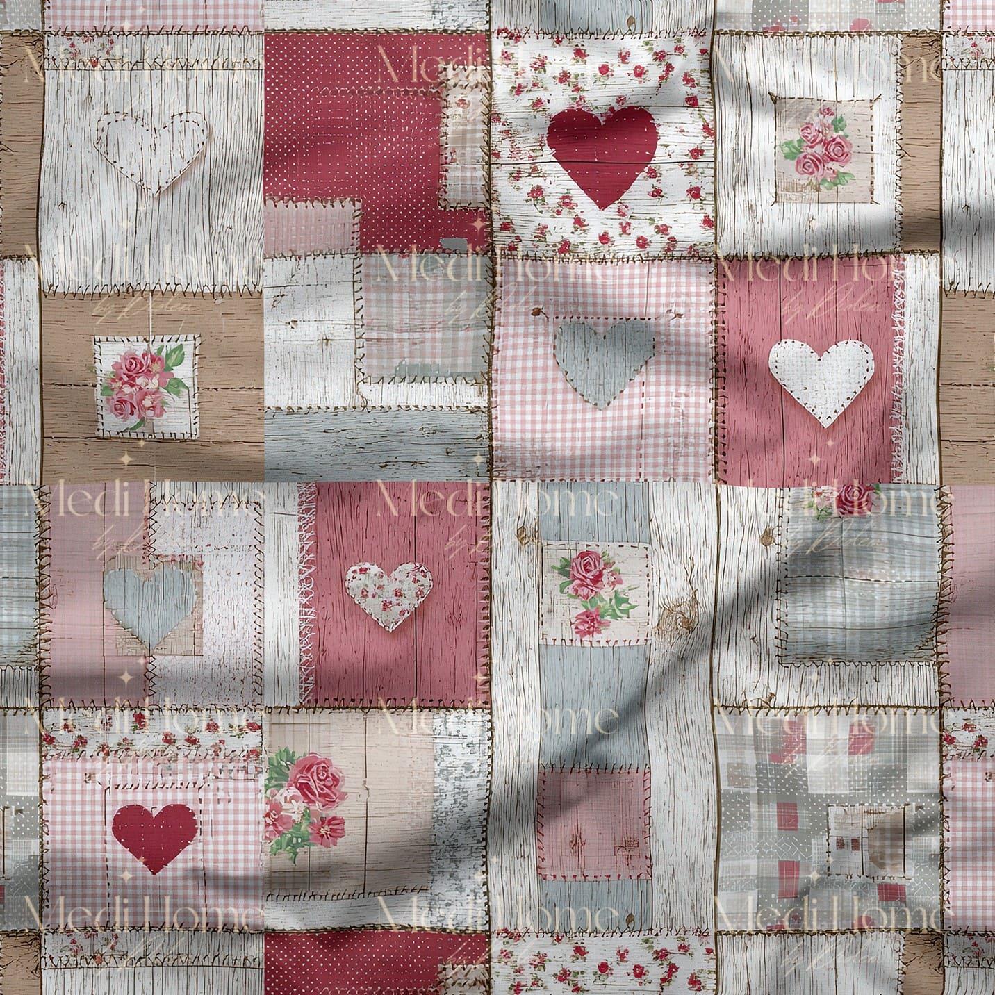 Soft Patchwork Kalpler – Pastel Country Dijital Baskılı Kumaş