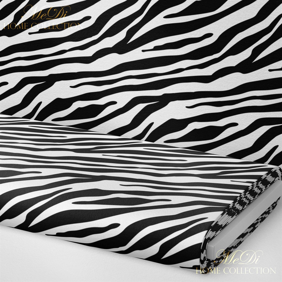 Zebra Desenli Dijital Baskılı Kumaş