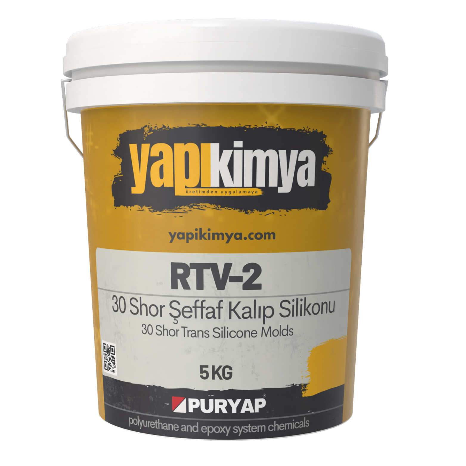 RTV2 Kalıp Silikonu Şeffaf 30 Shor 5 kg