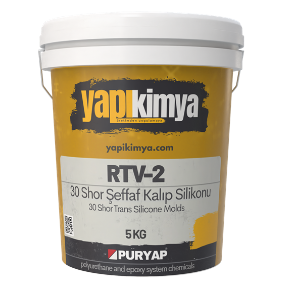 RTV2 Kalıp Silikonu Şeffaf 30 Shor 5 kg
