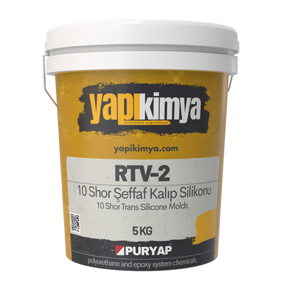 RTV2 Kalıp Silikonu Şeffaf 10 Shor 5 kg