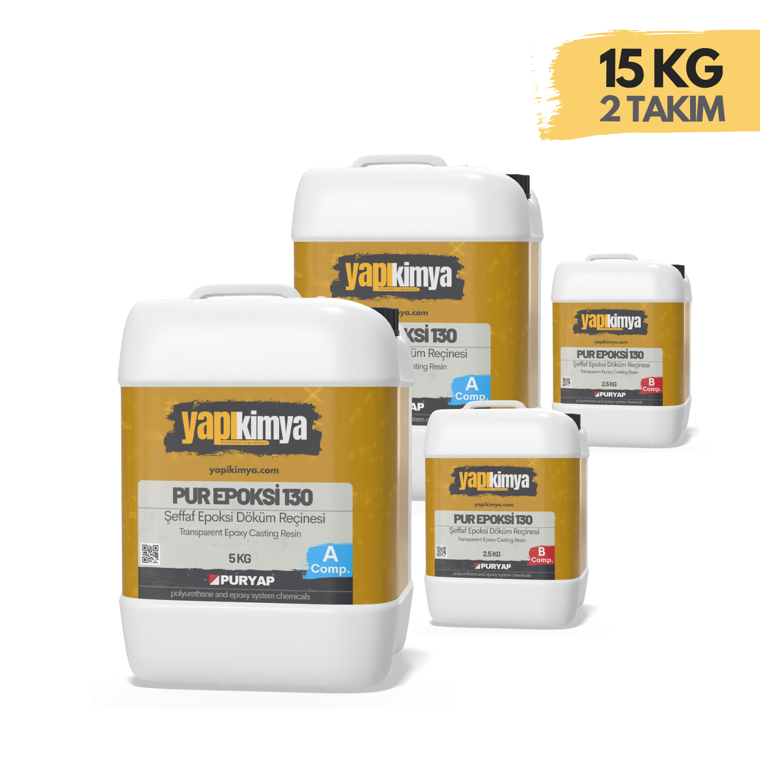 Ultra Şeffaf Epoksi Döküm Reçinesi 15 Kg