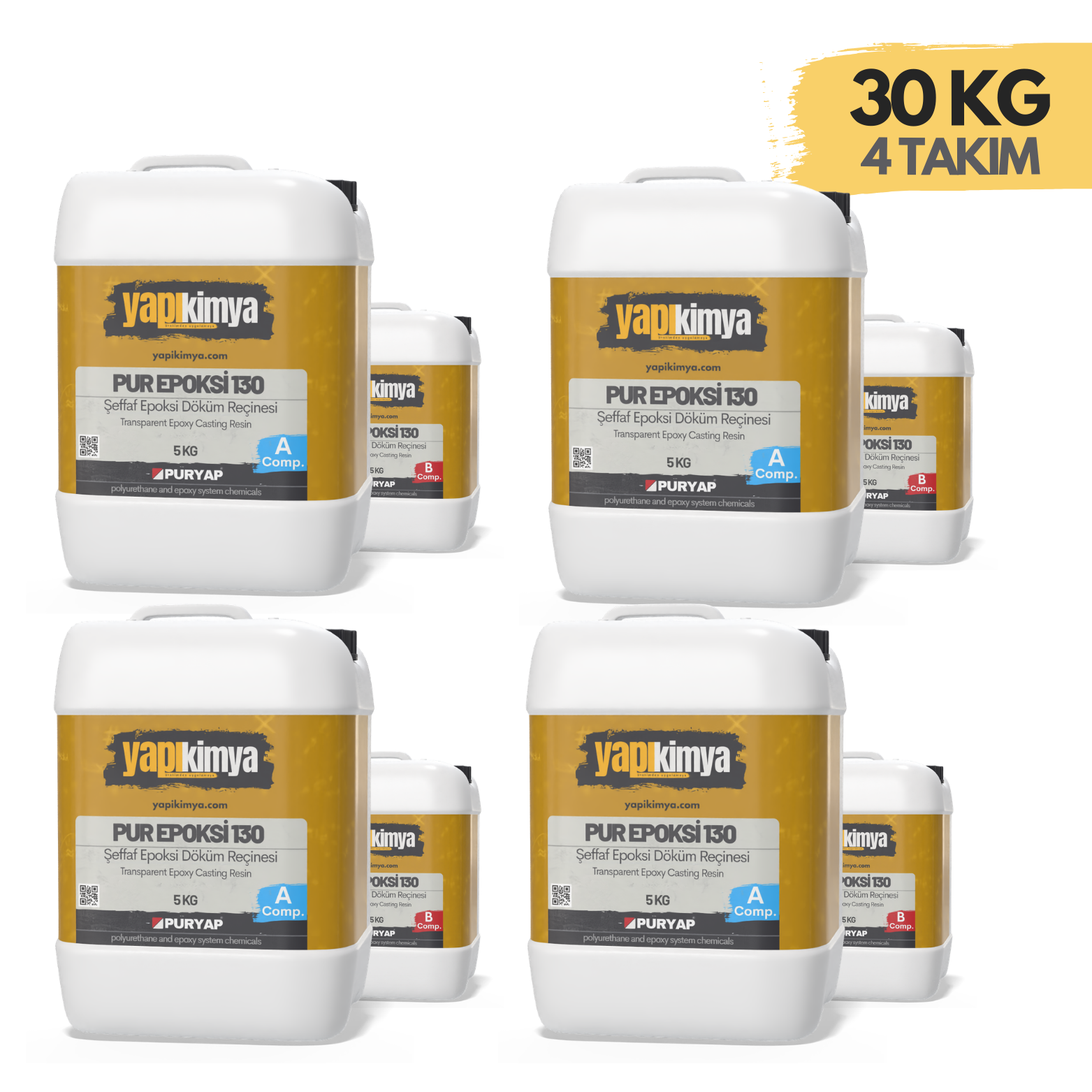 Ultra Şeffaf Epoksi Döküm Reçinesi 30 Kg