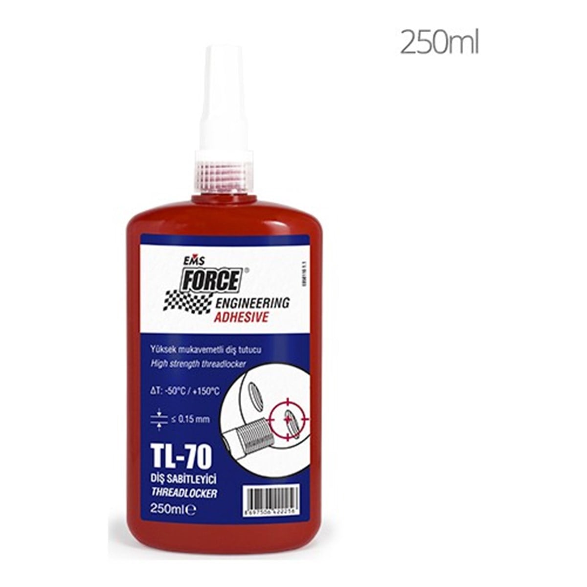 TL- 70 Force  250 ml Cıvata Sabitleyici 6 Adet