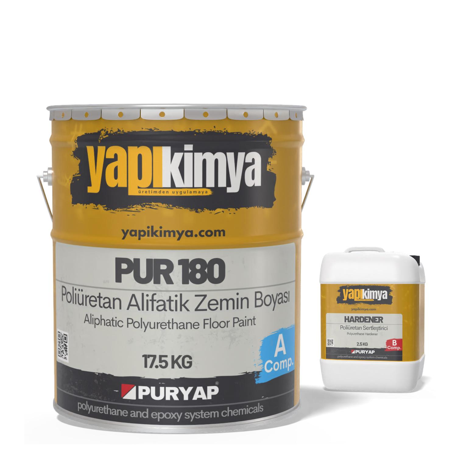 PUR 180 Alifatik Esnek Poliüretan Boya 20 Kg