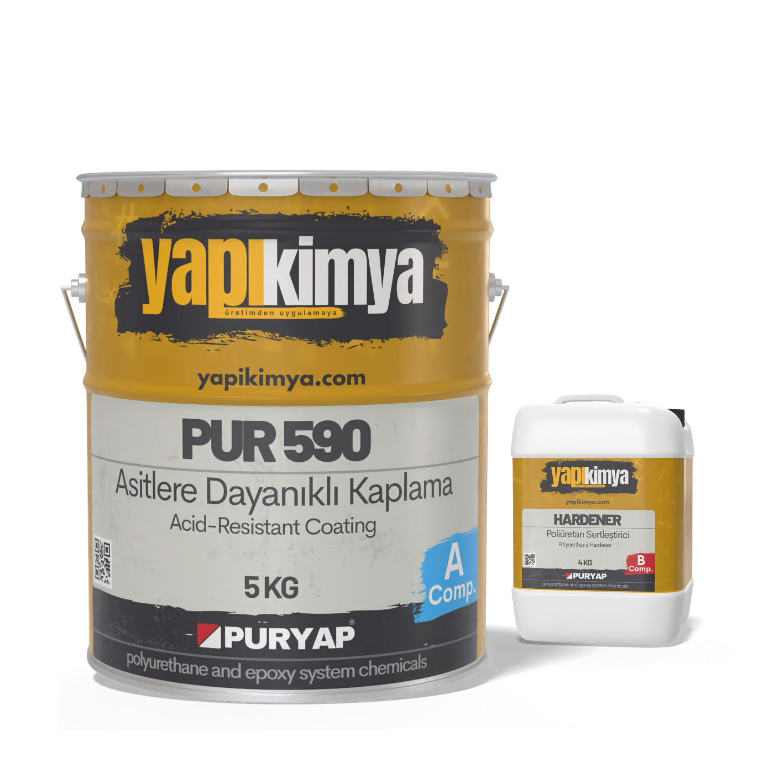 PUR 590 Kimyasallara Dayanıklı Kaplama 8.5 Kg